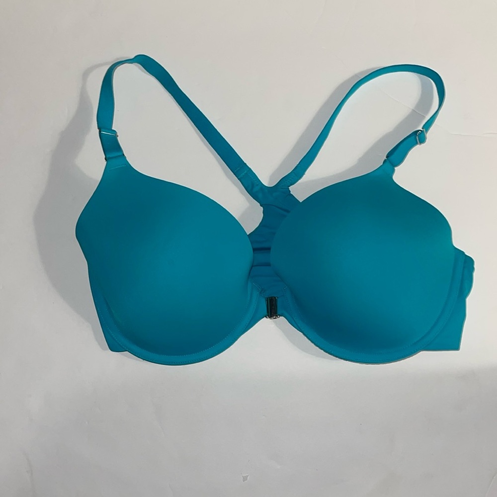 Soma memorable front clasp racerback bra Lake green 36D